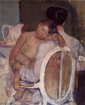 Madre sosteniendo un niño en sus brazos madres hijos Mary Cassatt Pinturas al óleo